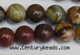 CPJ64 15.5 inches 14mm round picasso jasper gemstone beads