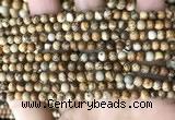 CPJ658 15.5 inches 4mm round picture jasper beads wholesale