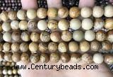 CPJ661 15.5 inches 10mm round picture jasper beads wholesale