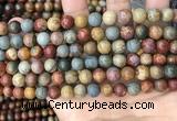 CPJ672 15.5 inches 8mm round picasso jasper beads wholesale