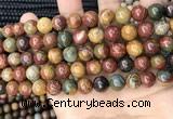 CPJ673 15.5 inches 10mm round picasso jasper beads wholesale