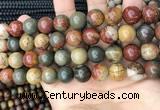 CPJ674 15.5 inches 12mm round picasso jasper beads wholesale