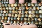 CPJ708 15.5 inches 8mm round rocky butte picture jasper beads