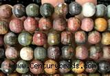CPJ768 15 inches 12mm faceted round picasso jasper beads wholesale