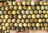 CPJ773 15 inches 8mm faceted round picture jasper beads wholesale