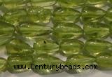 CPO113 15 inches 3.5*5mm teardrop natural peridot beads wholesale