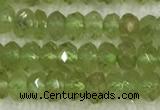 CPO118 15.5 inches 2*4mm faceted rondelle peridot gemstone beads