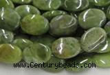 CPO12 15.5 inches 10*14mm oval olivine gemstone beads wholesale