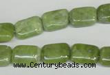 CPO36 15.5 inches 10*14mm rectangle olivine gemstone beads wholesale