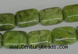 CPO37 15.5 inches 13*18mm rectangle olivine gemstone beads wholesale