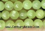 CPO43 15.5 inches 4mm round natural olivine gemstone beads