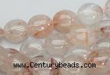 CPQ01 15.5 inches 10mm flat round natural pink quartz beads