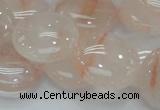 CPQ03 15.5 inches 20mm flat round natural pink quartz beads