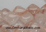 CPQ08 15.5 inches 15*15mm diamond natural pink quartz beads