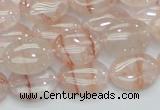 CPQ11 15.5 inches 13*18mm oval natural pink quartz beads wholesale