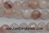 CPQ204 15.5 inches 10mm faceted round natural pink quartz beads