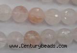 CPQ205 15.5 inches 12mm faceted round natural pink quartz beads