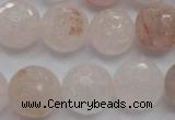 CPQ206 15.5 inches 14mm faceted round natural pink quartz beads