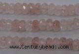 CPQ211 15.5 inches 5*8mm faceted rondelle natural pink quartz beads