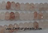 CPQ212 15.5 inches 6*10mm faceted rondelle natural pink quartz beads