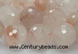 CPQ24 15.5 inches 10mm faceted round natural pink quartz beads