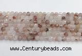 CPQ318 15.5 inches 6mm faceted round pink quartz beads