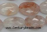 CPQ85 15.5 inches 18*25mm faceted oval natural pink quartz beads