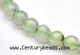 CPR05 A+ grade 8mm faceted round natural prehnite stone beads