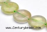 CPR09 A grade 16mm flat round natural prehnite gemstone beads