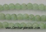 CPR111 15.5 inches 6mm faceted round natural prehnite beads wholesale