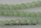 CPR112 15.5 inches 8mm faceted round natural prehnite beads wholesale