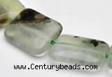 CPR14 A- grade 13*18mm rectangle natural Prehnite gemstone beads