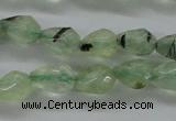 CPR204 15.5 inches 5*8mm faceted teardrop natural prehnite beads