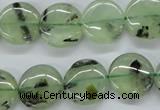 CPR214 15.5 inches 16mm flat round natural prehnite beads wholesale