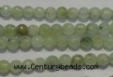 CPR51 15.5 inches 6mm faceted round natural prehnite beads