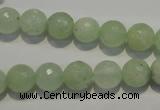 CPR53 15.5 inches 10mm faceted round natural prehnite beads