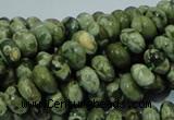 CPS01 15.5 inches 5*8mm rondelle green peacock stone beads wholesale