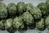 CPS03 15.5 inches 13*18mm rondelle green peacock stone beads wholesale