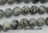 CPT104 15.5 inches 10mm round grey picture jasper beads