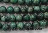 CPT205 15.5 inches 8mm round green picture jasper beads