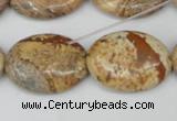 CPT253 15.5 inches 18*25mm oval picture jasper beads wholesale