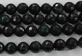 CPT402 15.5 inches 8mm faceted round green picture jasper beads