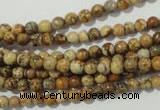 CPT450 15.5 inches 4mm round picture jasper beads wholesale