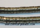 CPY116 15.5 inches 4*8mm heishi pyrite gemstone beads wholesale