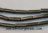 CPY126 15.5 inches 4*13mm tube pyrite gemstone beads wholesale