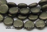 CPY17 16 inches 12mm coin pyrite gemstone beads wholesale