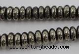 CPY211 15.5 inches 4*10mm rondelle pyrite gemstone beads wholesale