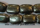 CPY323 15.5 inches 13*18mm rectangle pyrite gemstone beads wholesale