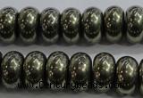 CPY424 15.5 inches 6*10mm rondelle pyrite gemstone beads