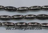 CPY600 15.5 inches 5*16mm rice pyrite gemstone beads wholesale